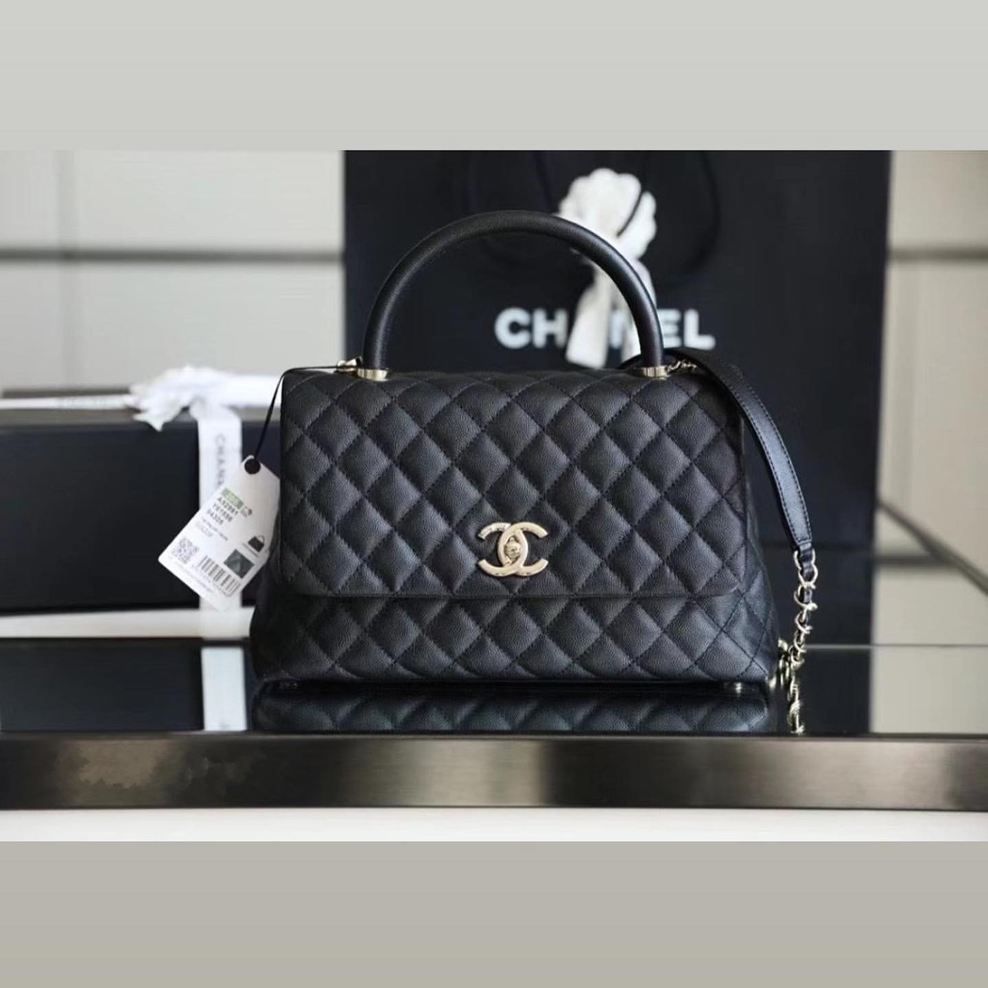 Chanel Medium Coco Top Handle Bag – Black – Trendy Brands